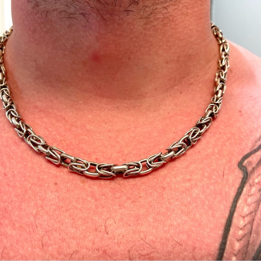 Solid Silver Italian Necklace